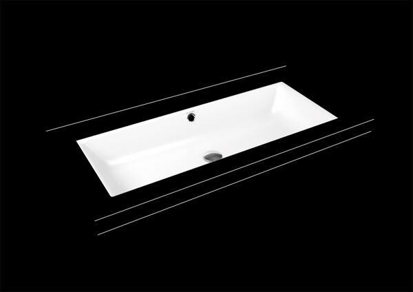 Kaldewei Puro Undercounter wash basin 3161 900x385 mm, without tap hole