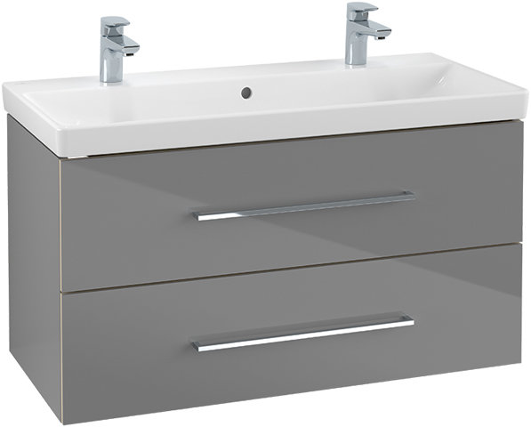 Villeroy & Boch Avento Vanity unit A89200, 2 pull-outs, width 980mm