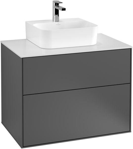 Villeroy und Boch Finion Vanity unit G08100, 800x603x501mm, with LED lighting, cover plate White Matt