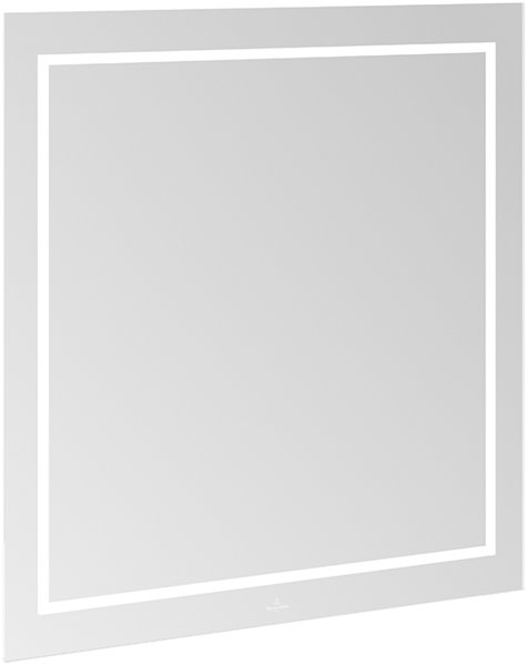 Villeroy & Boch Finion Spiegel G6008000, 800 x 750 x 45 mm, mit LED- Beleuchtung, mit Wandbeleuchtung