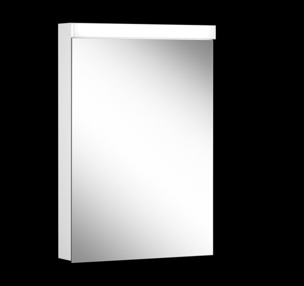 Schneider LOWLINE Basic LED illuminated mirror cabinet, 1 door, hinges changeable, 50x74,8x13,5cm, 1...