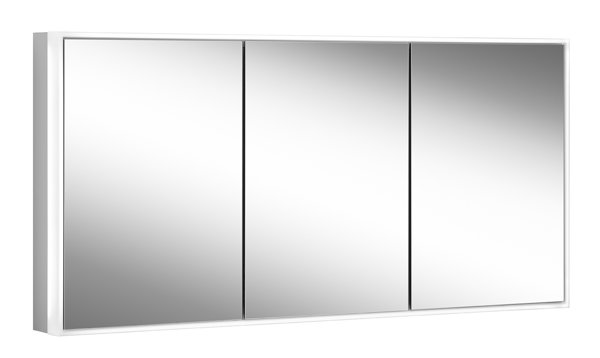 Schneider PREMIUM Line Ultimate LED illuminated mirror cabinet, 3 equal-sized double mirror doors, 1...