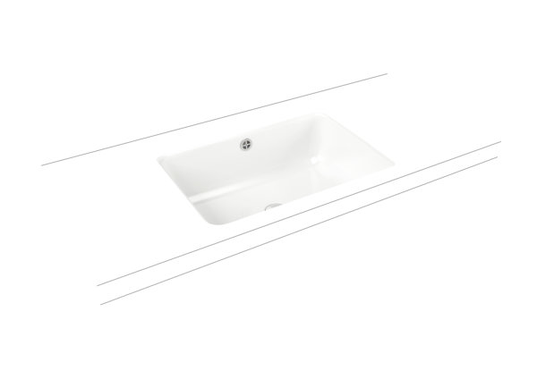 Kaldewei Cayono undercounter washbasin, 3190, 596 x 426 mm, 91370600