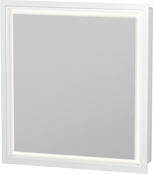 Duravit L-Cube mirror cabinet with LED lighting, stop left, width 650mm (recessed wall mounting)