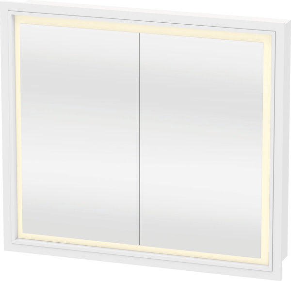 Duravit L-Cube mirror cabinet with LED lighting, width 800mm (recessed wall mounting)