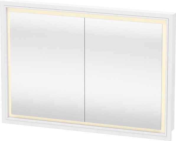 Duravit L-Cube mirror cabinet with LED lighting, width 1000mm (recessed wall mounting)