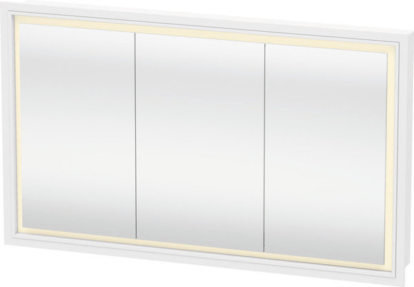 Duravit L-Cube mirror cabinet with LED lighting, width 1200mm (recessed wall mounting)