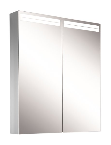 Schneider ARANGALINE LED illuminated mirror cabinet, 2 double mirror doors, 60x70x12cm, 160.460.02.41