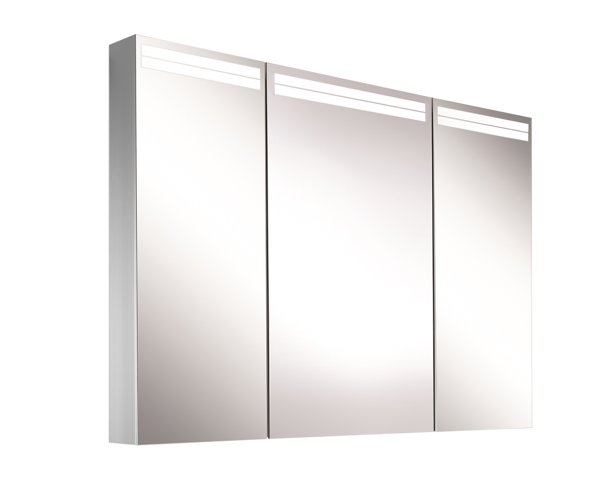 Schneider ARANGALINE LED illuminated mirror cabinet, 3 double mirror doors, 100x70x12cm, 160.501.02.41