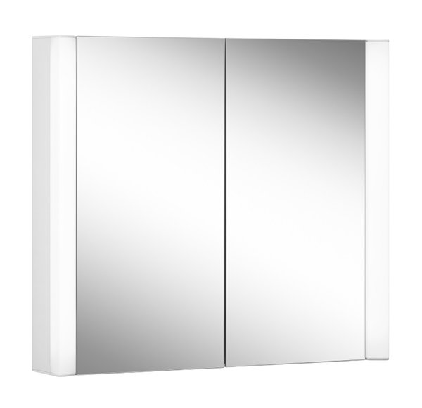 Schneider EASY Line Superior LED illuminated mirror cabinet, 2 double mirror doors, 80x70x14cm, 175....