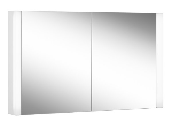 Schneider EASY Line Superior LED illuminated mirror cabinet, 2 double mirror doors, 130x70xcm, 175.130.