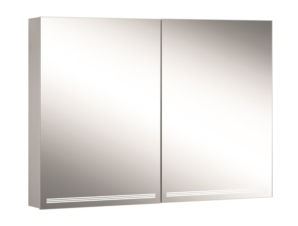 Schneider GRACELINE LED illuminated mirror cabinet, 2 double mirror doors, 100x70x12cm, 116.500.