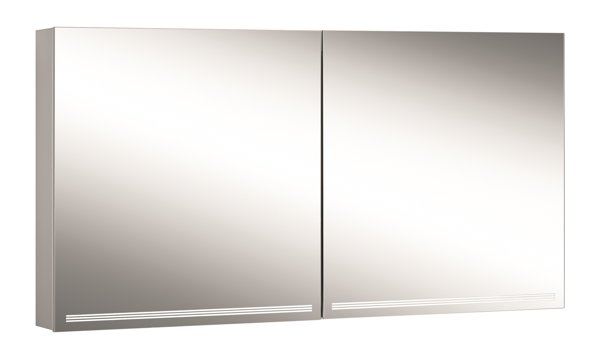 Schneider GRACELINE LED illuminated mirror cabinet, 2 double mirror doors, 140x70x12cm, 116.540.