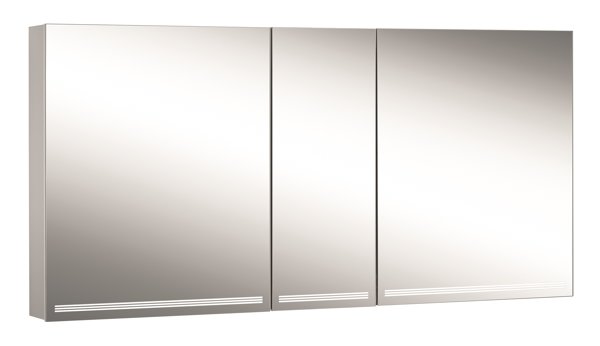 Schneider GRACELINE LED illuminated mirror cabinet, 3 double mirror doors, 150x70x12cm, 116.550.