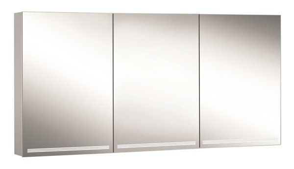 Schneider GRACELINE LED illuminated mirror cabinet, 3 equal-sized double mirror doors, 150x70x12cm, 116.551.