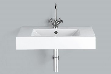 Alape wash basin WT.PR800H, rectangular W: 800mm H: 143mm D: 405mm, 4203000000,white