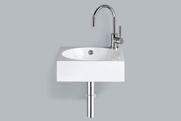 Alape wash basin WT.MC450H, rectangular W: 450mm H: 160mm D: 455mm, 4228000000, white