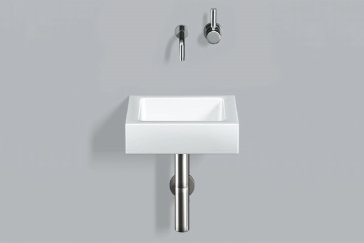 Alape wash basin WT.QS325, square W: 325mm H: 94mm D: 325mm, 4270000000, white