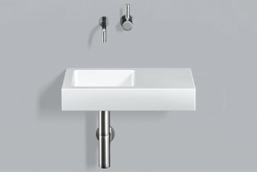 Alape Wash basin WT.QS525.L, rectangular W: 525mm H: 94mm D: 325mm, 4273000000, white