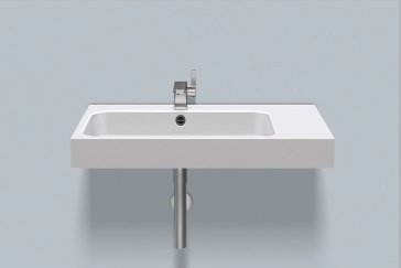 Alape wash basin WT.SR800H.L, rectangular W: 800mm H: 127mm D: 472mm, 4281600000, white