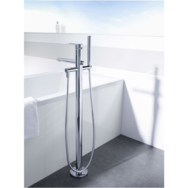 Hansa Hansaronda bath mixer, floor standing, 1-jet, with safety device, projection: 200mm, 03422073