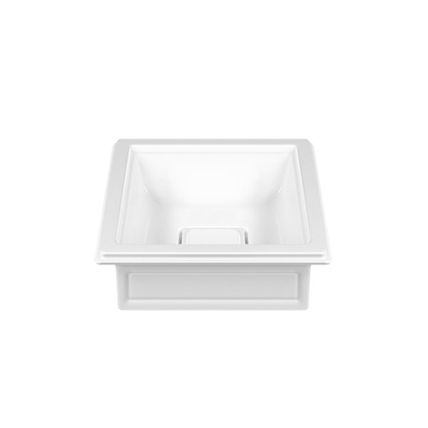 Gessi Eleganza countertop sink, 420 x 420mm, Cristalplant (matt white), 46803516