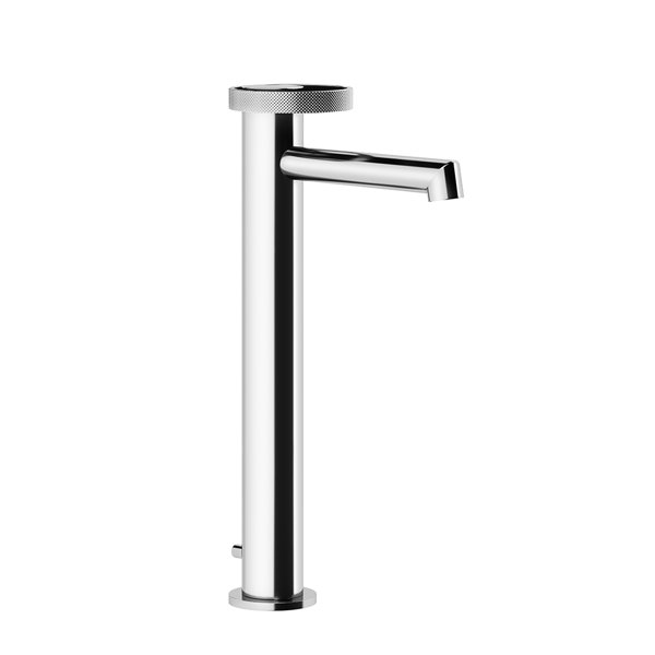 Gessi Anello, single lever basin mixer, high version, with pop-up waste, projection 128mm, 63303