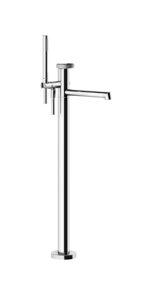 Gessi Anello, ready-to-install set for free-standing bath mixer, with diverter, intrinsically safe, 63328