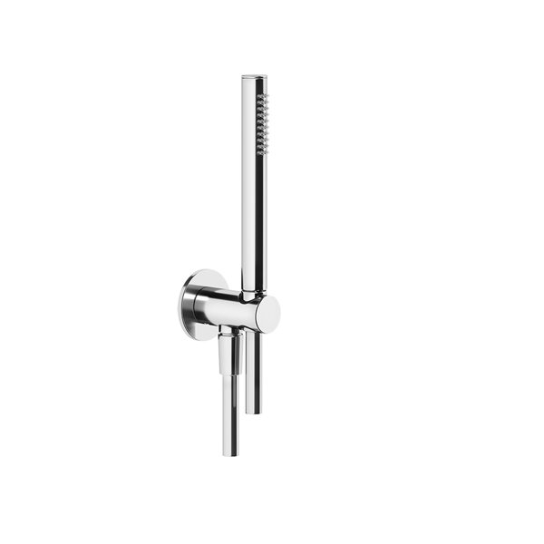 Gessi Anello, shower set with wall connection elbow 1/2, bracket, anti-limestone shower, intrinsically safe, hose in colour, 63329