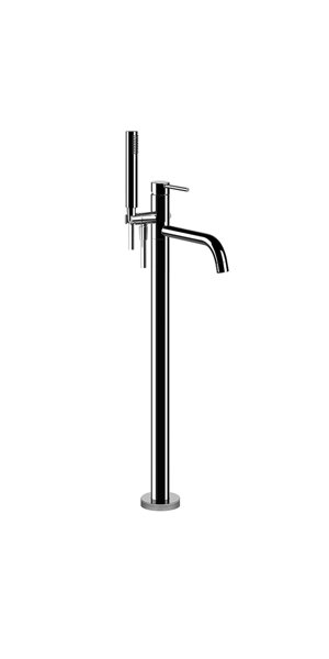 Gessi Emporio Via Tortona complete set for free-standing bath mixer, fixed bath spout, automatic div...