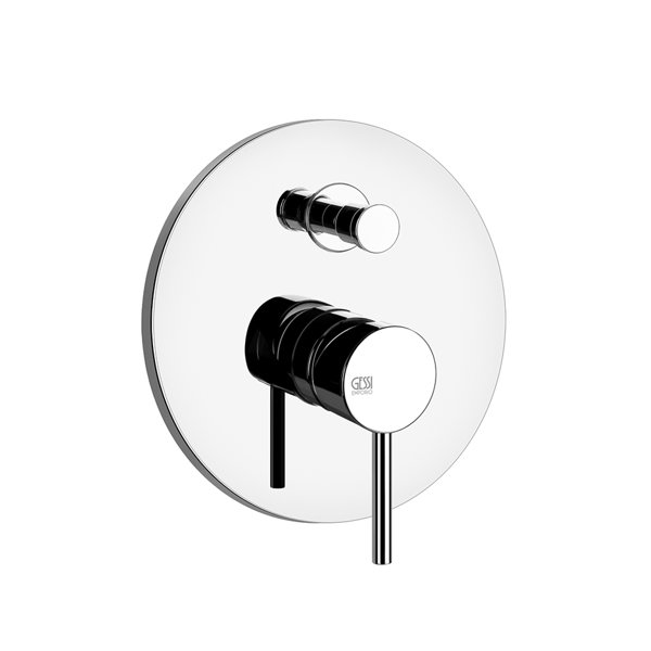 Gessi Emporio Via Tortona preassembled set (round rose) for single lever mixer, automatic diverter, ...