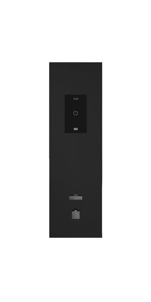 Gessi Binario, digital control set, touch screen control of all electronic and water-carrying connected modules, Rettangolo design, 61217