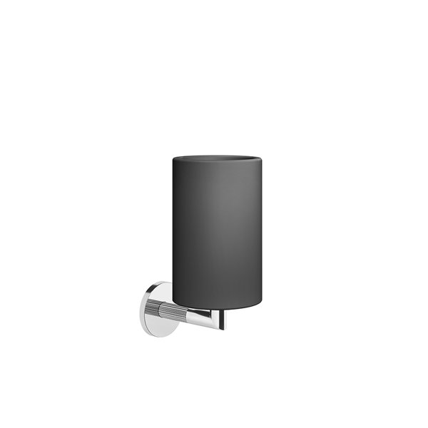 Gessi Ingranaggio, cup holder for wall mounting, with fixed cup black matt, 63808