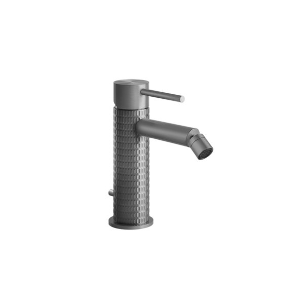 Gessi 316 Meccanica single-lever bidet mixer, aerator with ball joint, with 1 1/4 waste, 119 mm proj...