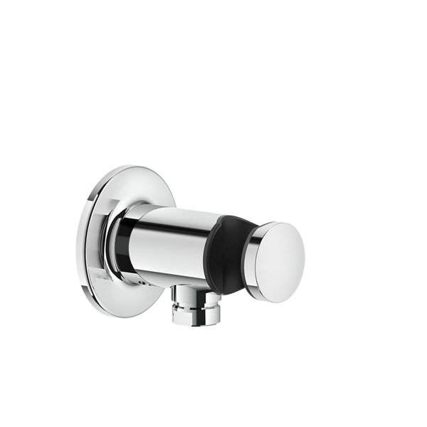 Gessi Inciso wall connection elbow 1/2, with holder for hand shower, 58161