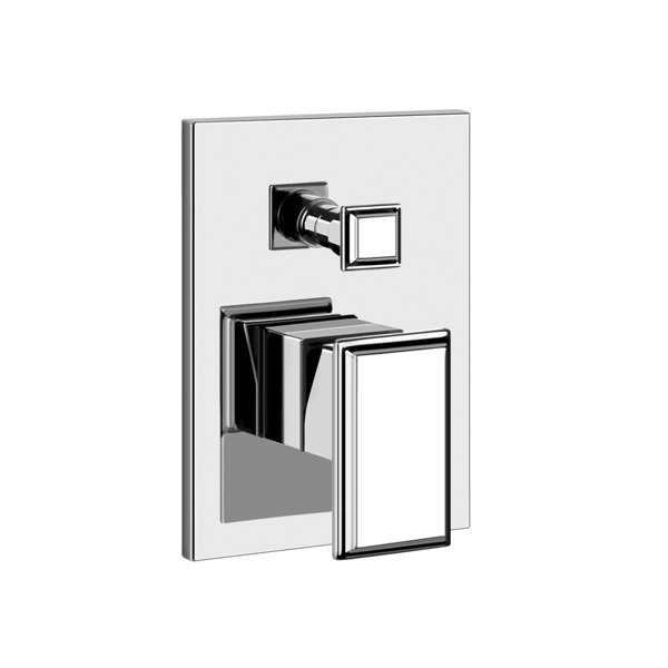 Gessi Eleganza, ready-mounted set for single-lever mixer, automatic diverter, suitable for bath or shower, for concealed box, 46079