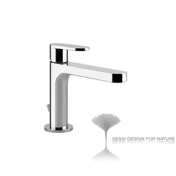 Gessi Emporio Via Bagutta single lever basin mixer, with 1 1/4 waste and overflow valve, 127 mm projection, 29905031