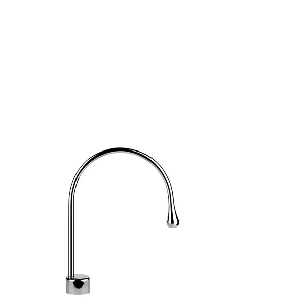 Gessi Goccia washbasin pedestal spout, without pop-up waste, 244 mm projection, spout can be swivelled through 360 degrees, 33852