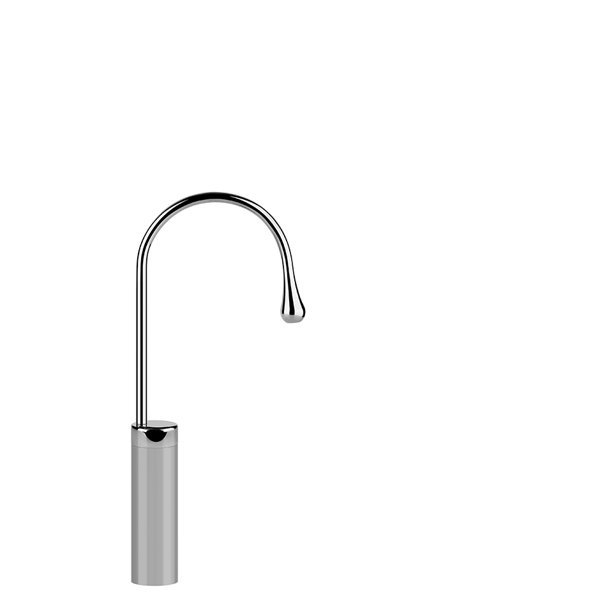 Gessi Goccia washbasin pedestal spout high version, without pop-up waste, projection 174 mm, spout s...