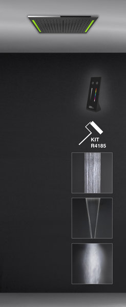 Gessi Colour, multifunction shower installation system, 505x305mm, spray type rain, mist, surge, incl. light effect, 57831238