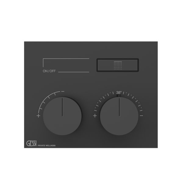 Gessi HI-FI, ready-mounted flush-mounted thermostat with push-button operation with 1 output, 63002