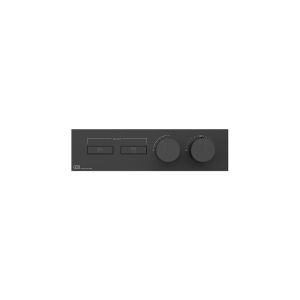 Gessi HI-FI, ready-mounted set for 3/4 high-performance concealed thermostat with push-button operat...