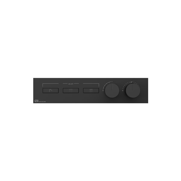 Gessi HI-FI, ready-mounted set for 3/4 high performance concealed thermostat with push-button operat...