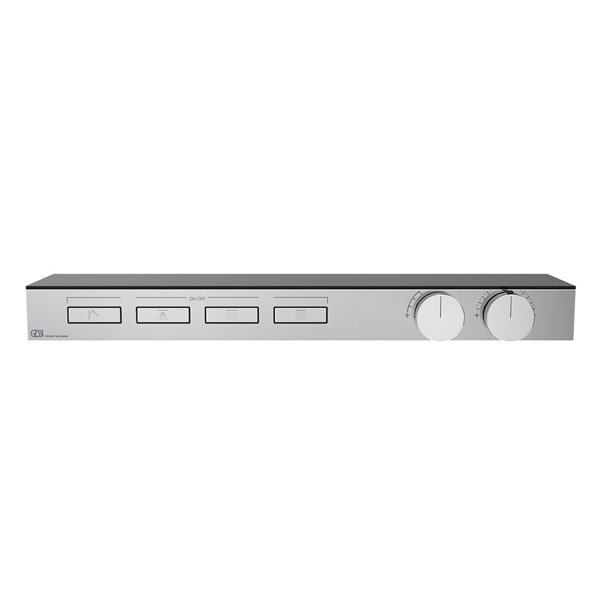 Gessi HI-FI, ready-mounted set for 3/4 high performance thermostat with push-button operation, tray ...