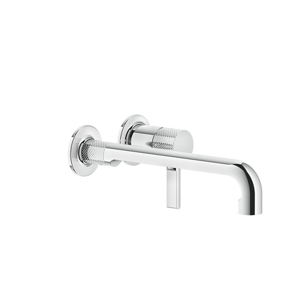 Gessi Inciso- finish mounting set for concealed single lever mixer, washbasin with single rosettes D65 mm, spout 264-234 mm, without pop-up waste, 58089