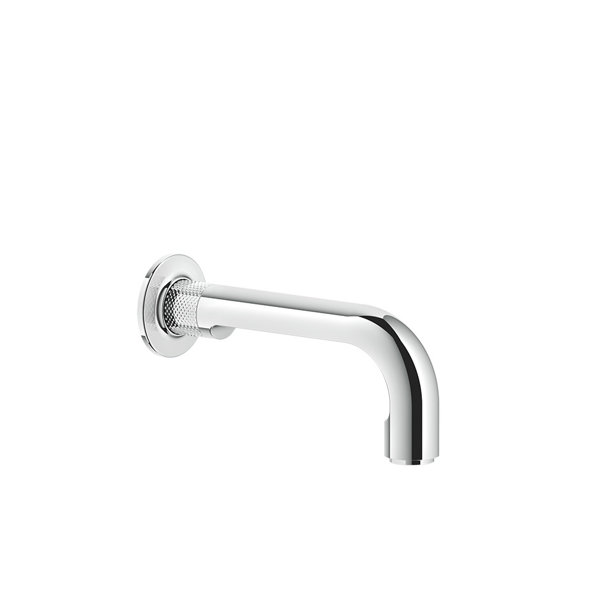 Gessi Inciso wall-mounted bath spout with a 1/2 connection piece, for separate mixer, 190 mm projection, 58103