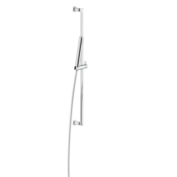 Gessi Inciso shower bar set 800 mm, anti-limestone shower and hose 1500 mm, shower holder cannot be turned sideways, 58145