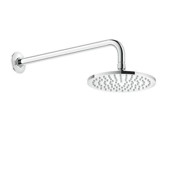 Gessi Inciso anti-limestone overhead shower D200 mm, with joint and wall bracket 389 mm, 1/2 connect...