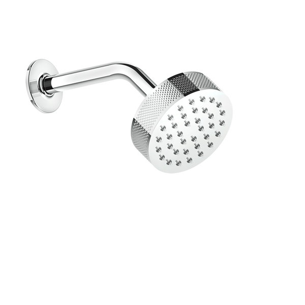 Gessi Inciso anti-limestone overhead shower D120 mm, with joint and wall bracket, 1/2 connection, 58189