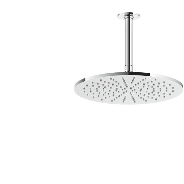 Gessi Inciso anti-limestone shower head D300 mm, with joint and ceiling arm, customizable length, 1/...